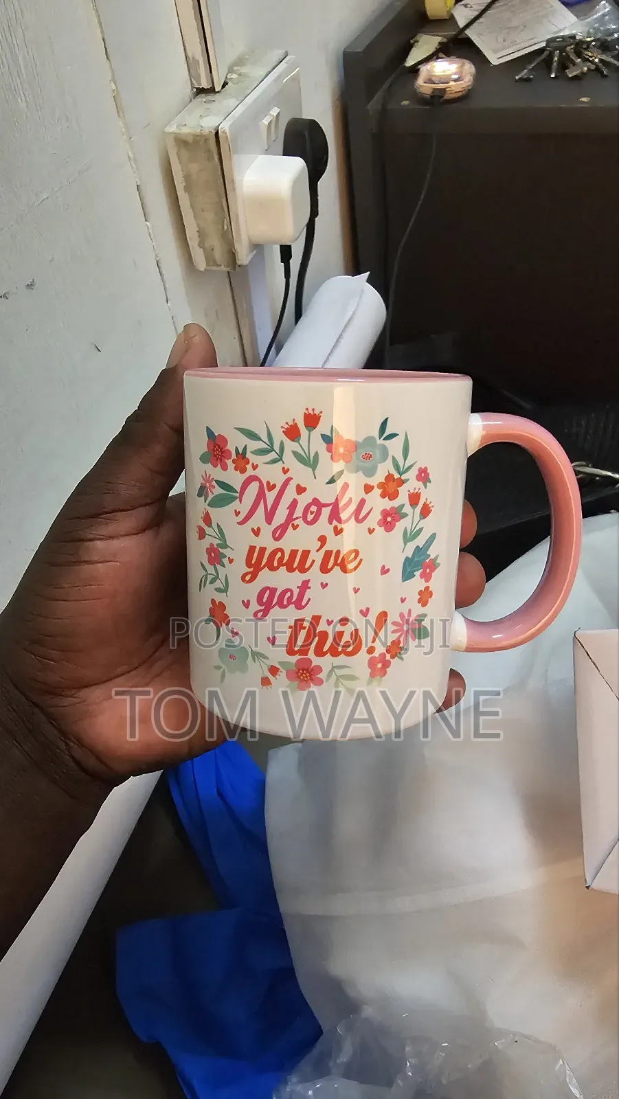 Branded Cups With Colored Handle