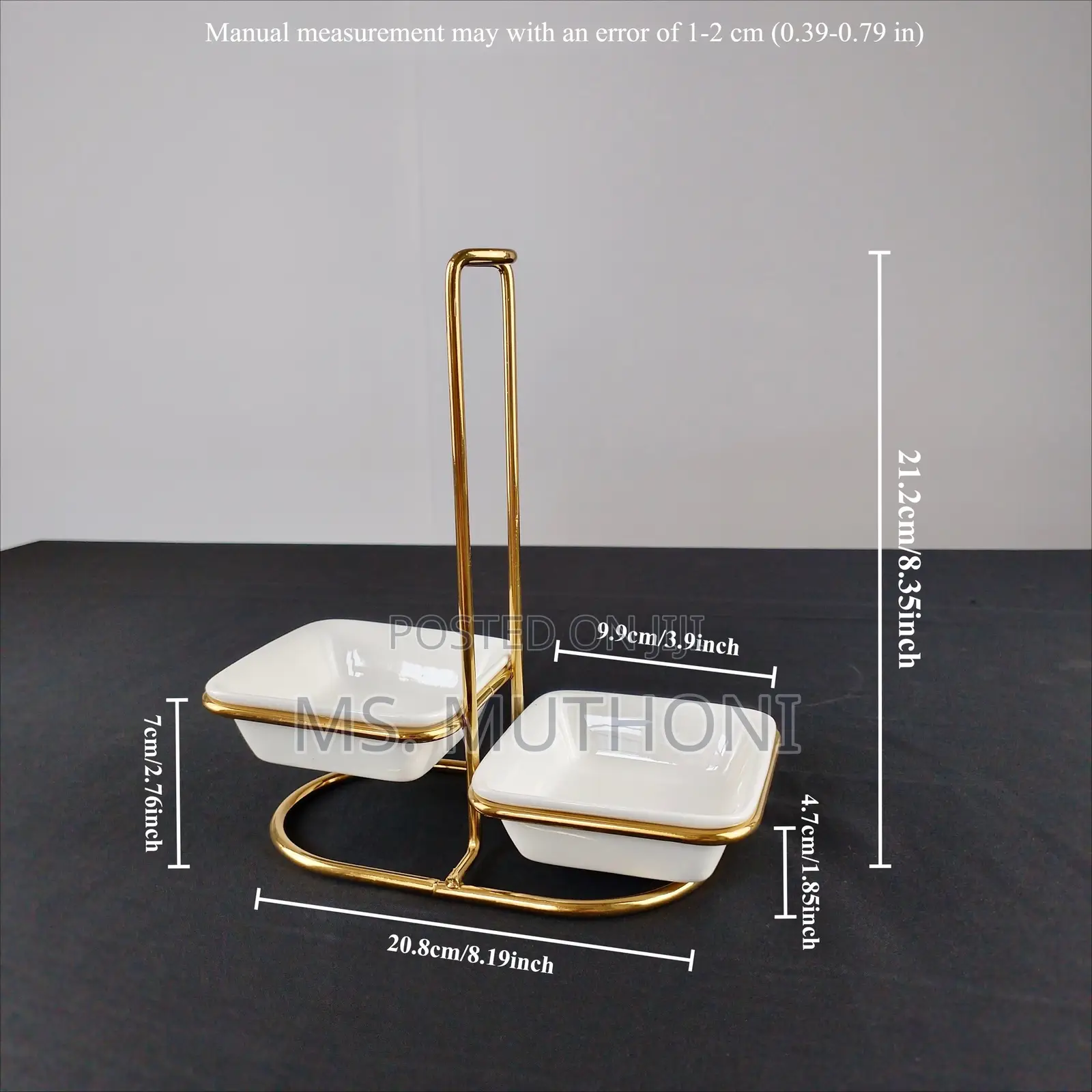Double Ceramic Serving Soup Spoon / Ladle Holder