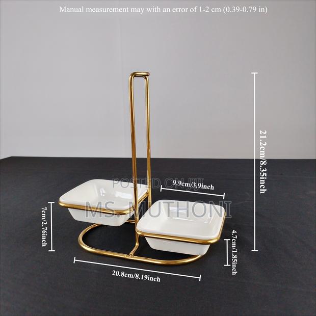 Double Ceramic Serving Soup Spoon / Ladle Holder - thumbnail 2