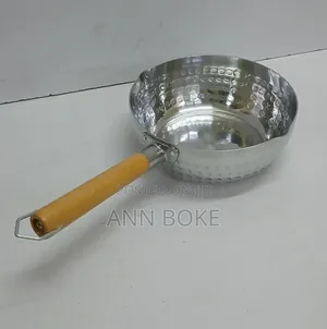 *Stainless Steel Sufuria//Snow// Milk Cookware With Wooden Handle*