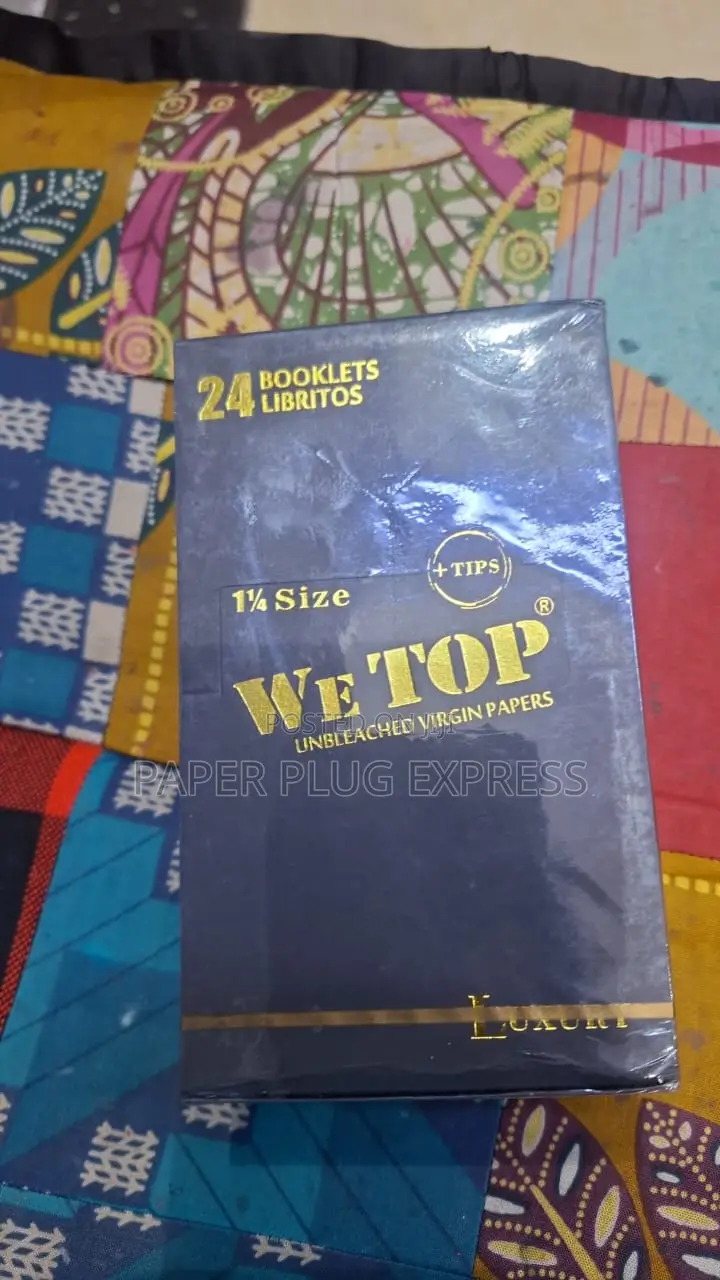 Wetop Luxury Brown 1 1/4 Size Rolling Paper With Filter Tips