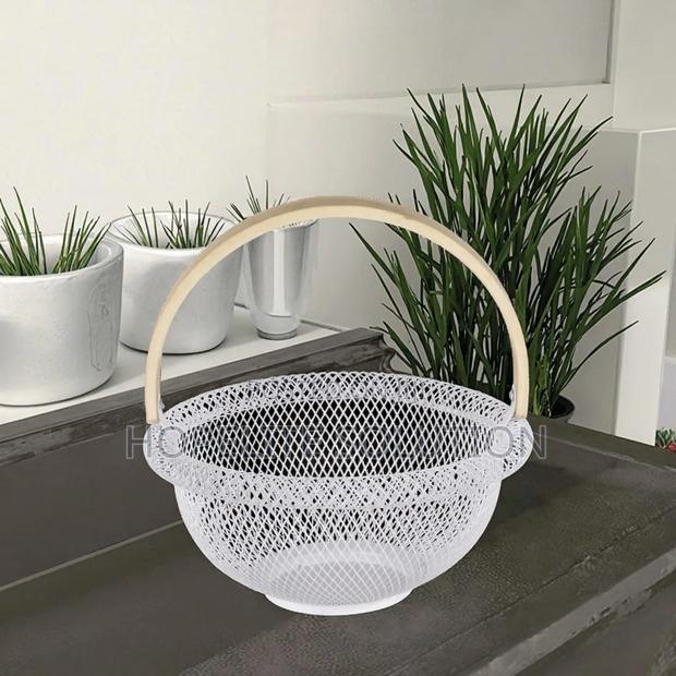 Mesh Fruit Basket With Bamboo Handle - thumbnail 5