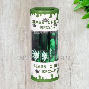 Straight Chillum Glass Pipes – 10pcs Bulk Jar for Smooth Sessions - thumbnail 2