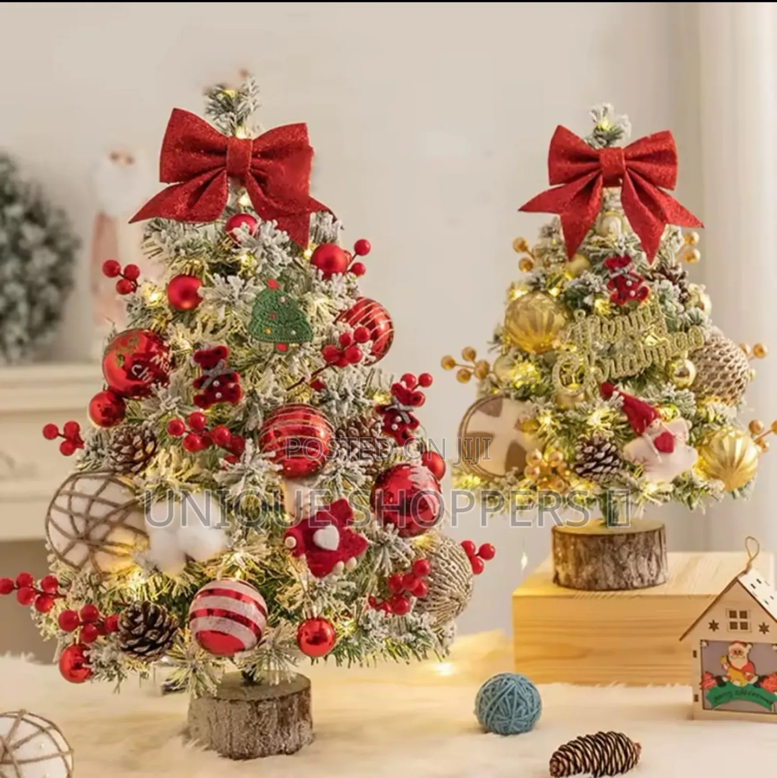 Table Top Christmas Tree With Decor and Lights