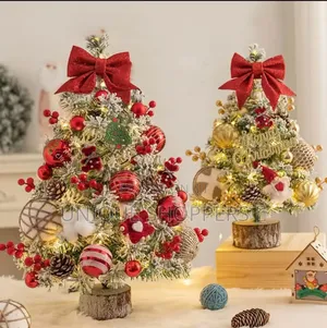 Table Top Christmas Tree With Decor and Lights