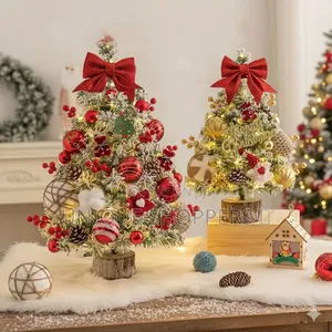 Table Top Christmas Tree With Decor and Lights