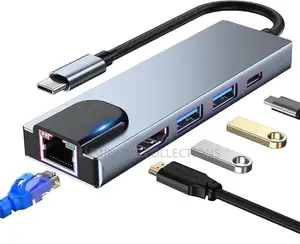 Type C to Hdmi, Rj45, 8 in 1 Converter