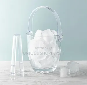 Ice Bucket and Tong
Material: Glass