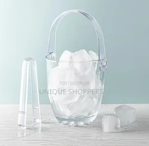 Ice Bucket and Tong
Material: Glass