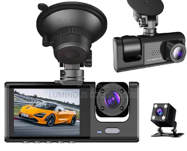 Dash Cam, Front, Back and Inside the Car. Night Vision