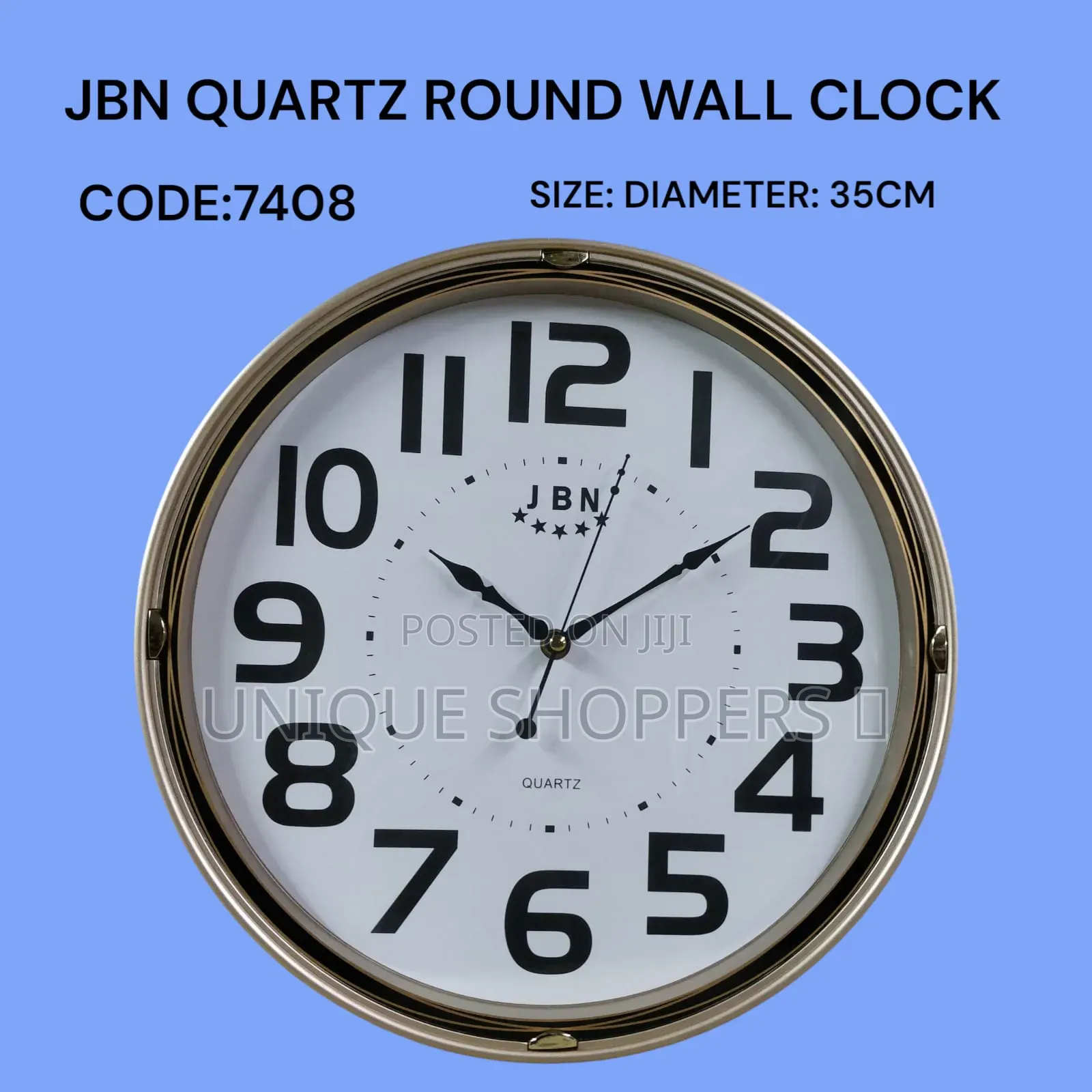 JBN Quartz Round Wall Clock Diameter: 35cm