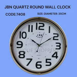 JBN Quartz Round Wall Clock Diameter: 35cm
