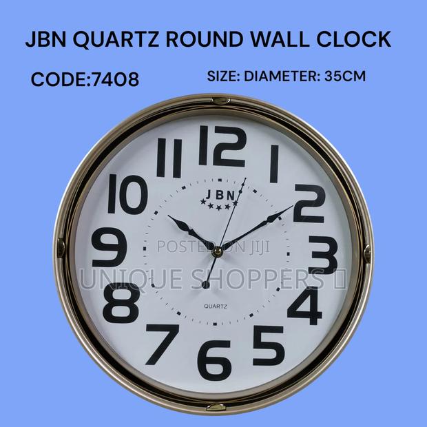 JBN Quartz Round Wall Clock Diameter: 35cm