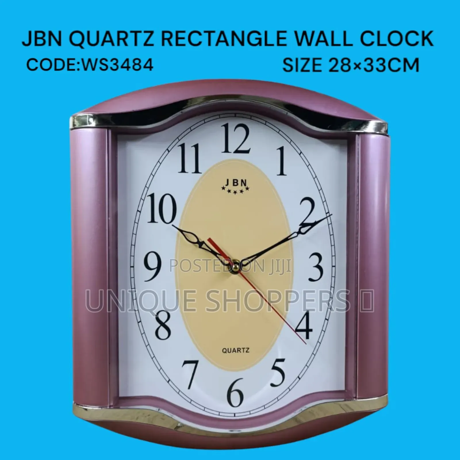 Code: Ws3484 JBN Quartz Wall Clock Size: 28×33cm