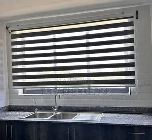 Kitchen Window Balanced Light Horizontal  Window Blinds