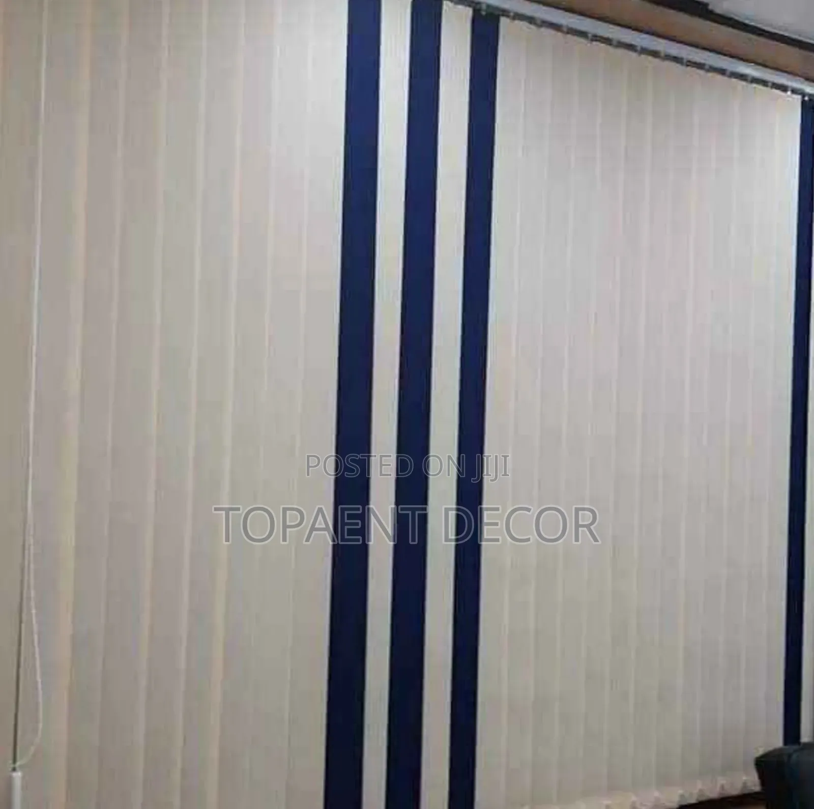 Blue And White  Vertical Slats For Vertical Blinds