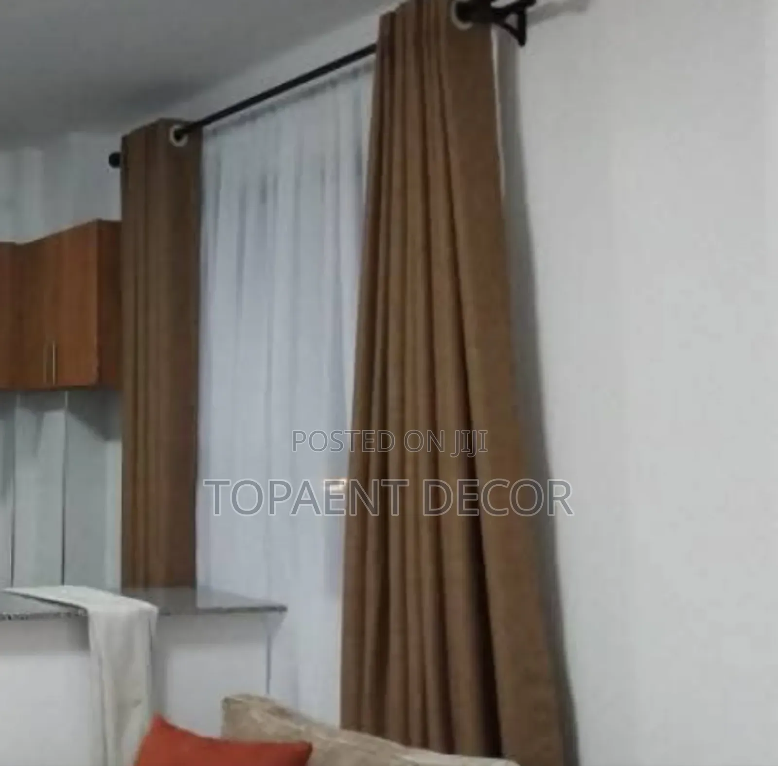 Brown Window Curtains With Quality Fabric Bright Window Curtains