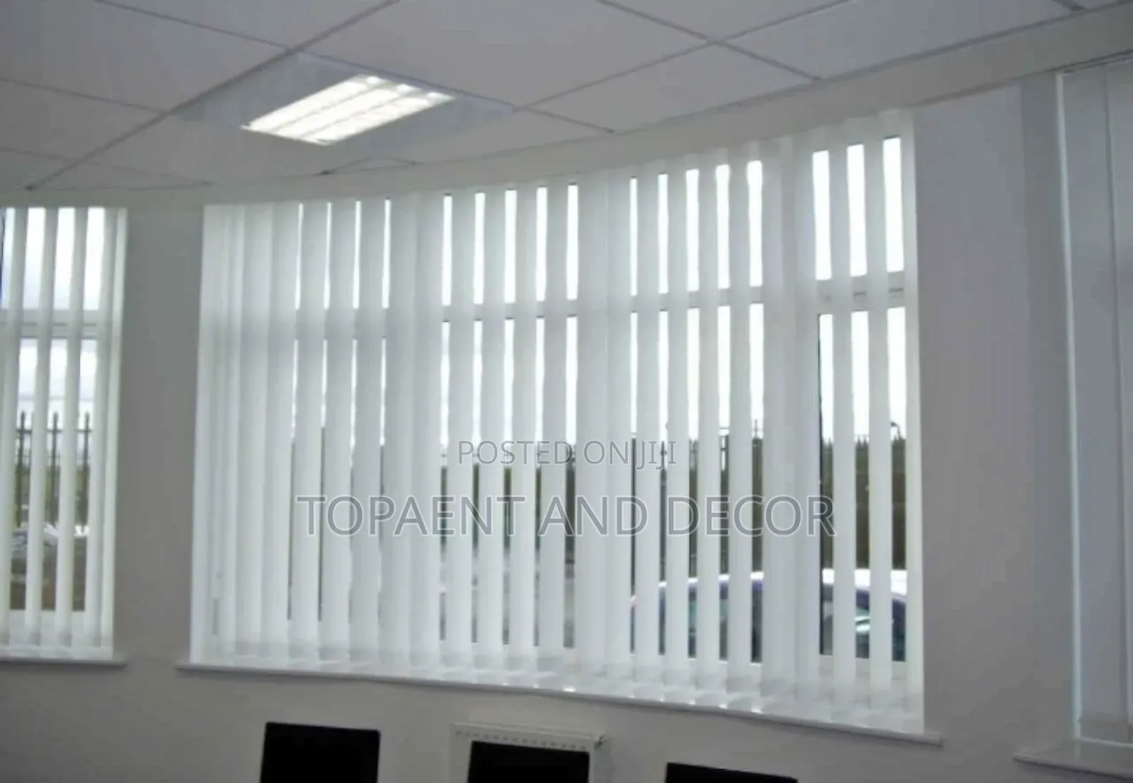 Pure White Modern Window Shade for Vertical Blinds