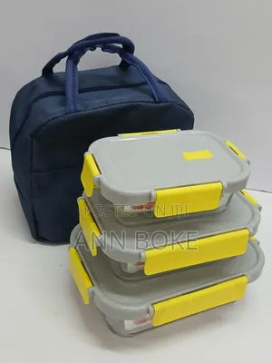 *Glass Snack Box With Lunch Bag*