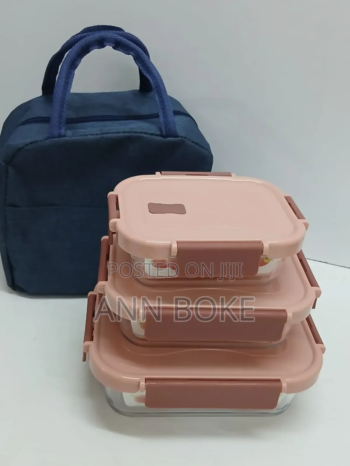 *Glass Snack Box With Lunch Bag*