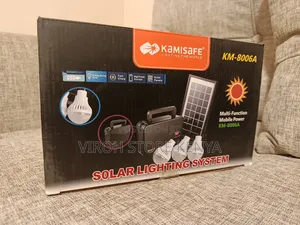 Kamisafe Solar Lamp Rechargeable Three Bulbs Portable Camping Light