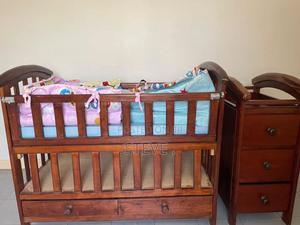 Baby Cot With Drawer Chest, Mattress, Bumper and Net