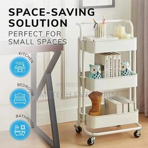 Metallic Trolley 3 Layer Rack - thumbnail 2