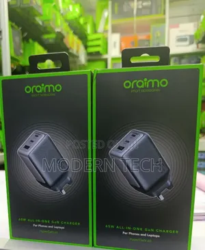 Oraimo Hypergan 65 65w Gan Wall Charger Kit With 100w Cc Cable
