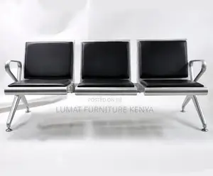 Black Heavy Duty Waiting Lobby Bench