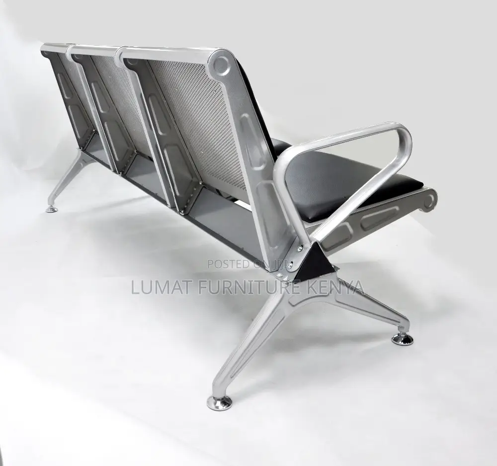Black Heavy Duty Waiting Lobby Bench