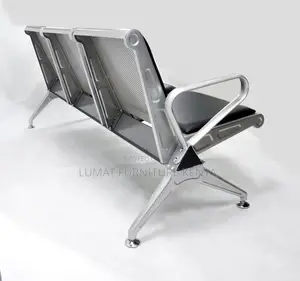 Black Heavy Duty Waiting Lobby Bench