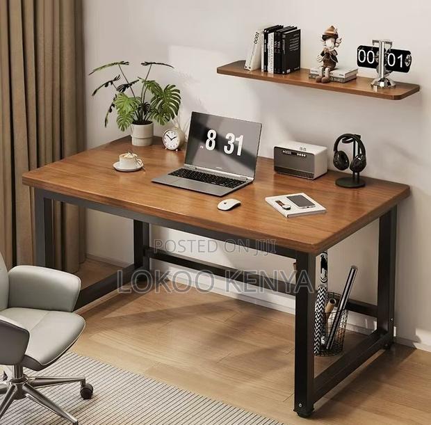 Office Desk; Rectangular Computer Desk -Simple Stylish Metal Framed - thumbnail 7