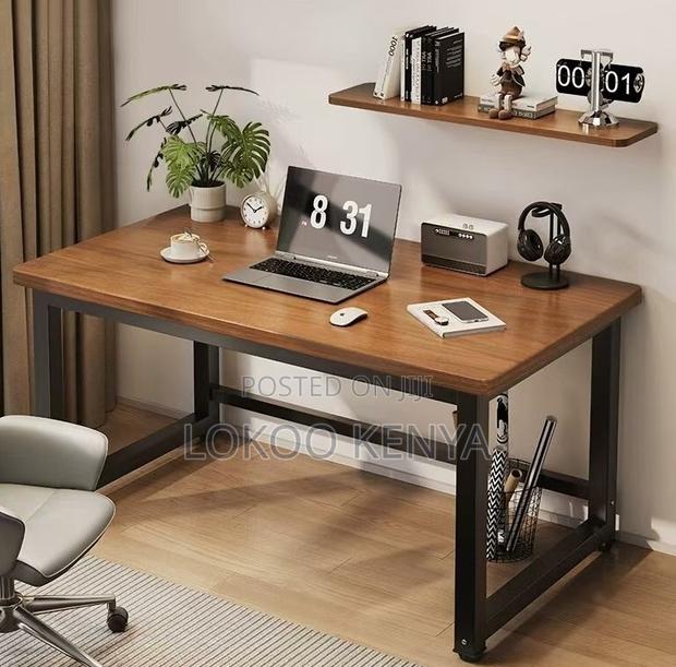 Office Desk; Rectangular Computer Desk -Simple Stylish Metal Framed - thumbnail 9