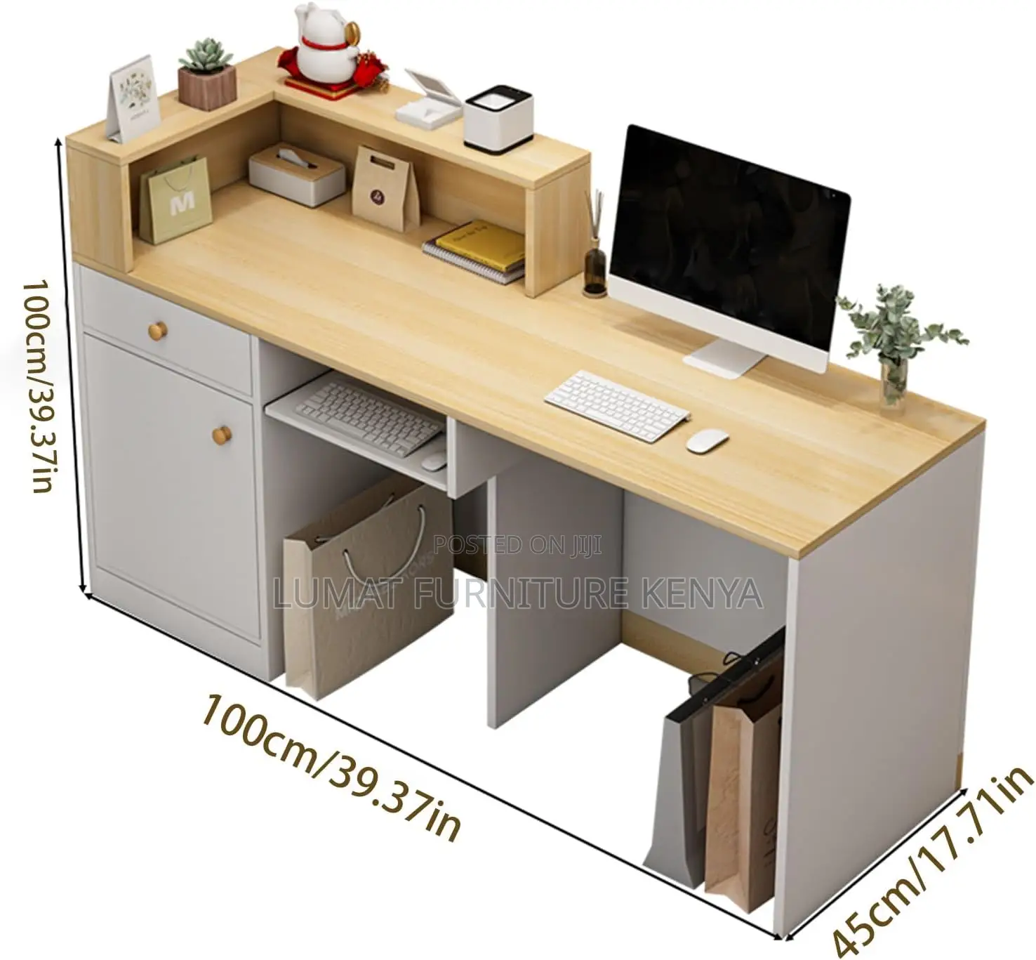 Modern Office 1.6m Secretarial Desk