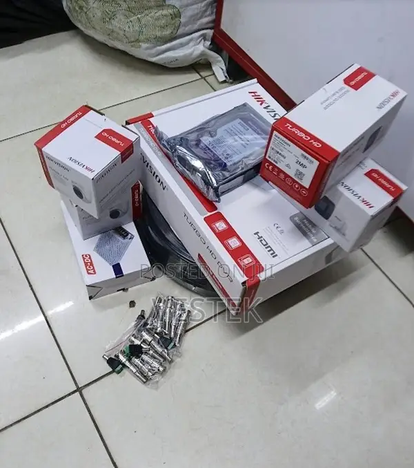 Four 4 Hikvision Quality Hd CCTV Cameras Complete Kit With Night Visio
