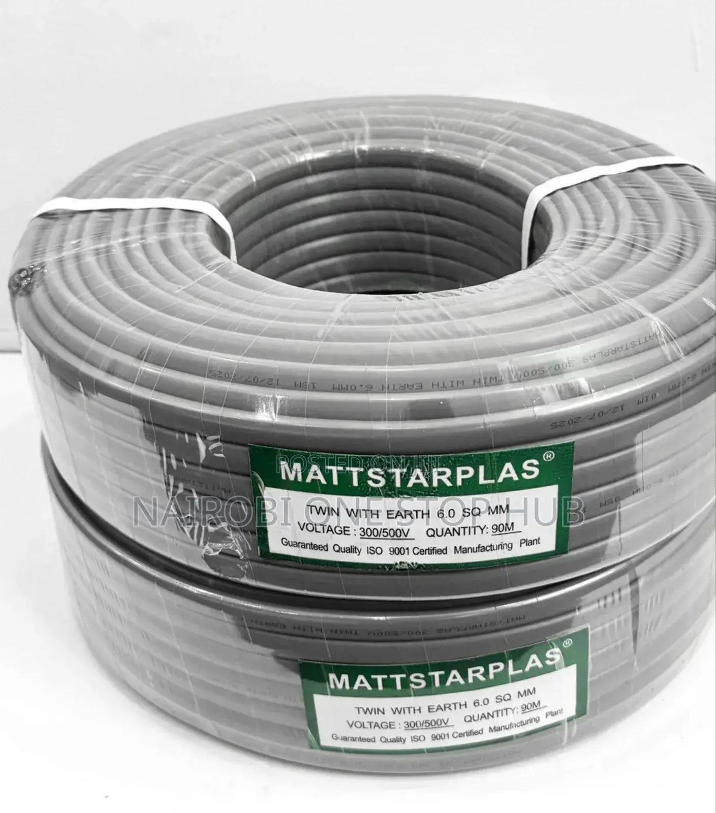 Mattstarplas 6.0mm Cable With Earth Cable