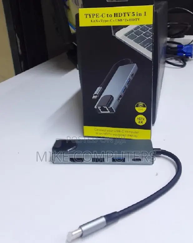 Usb C 5in1 Hub Type-C Thunder-Bolt3 100mbps