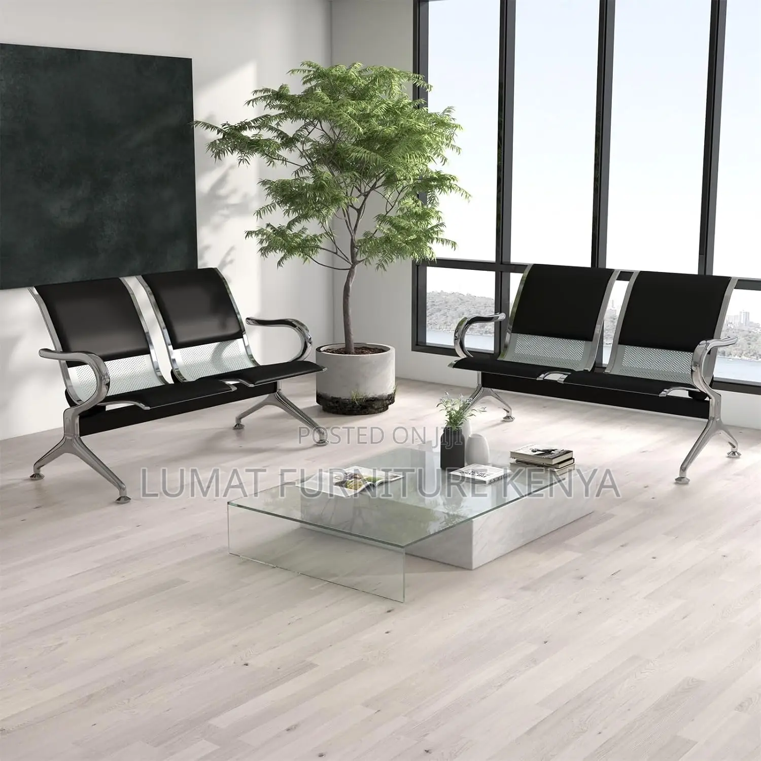 2 Link Seater Padded Waiting Bench