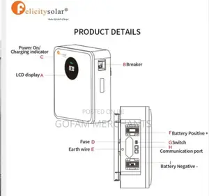 Felicity Solar Lithium Iron Phosphate Battery 24v 2.56kwh 100ah
