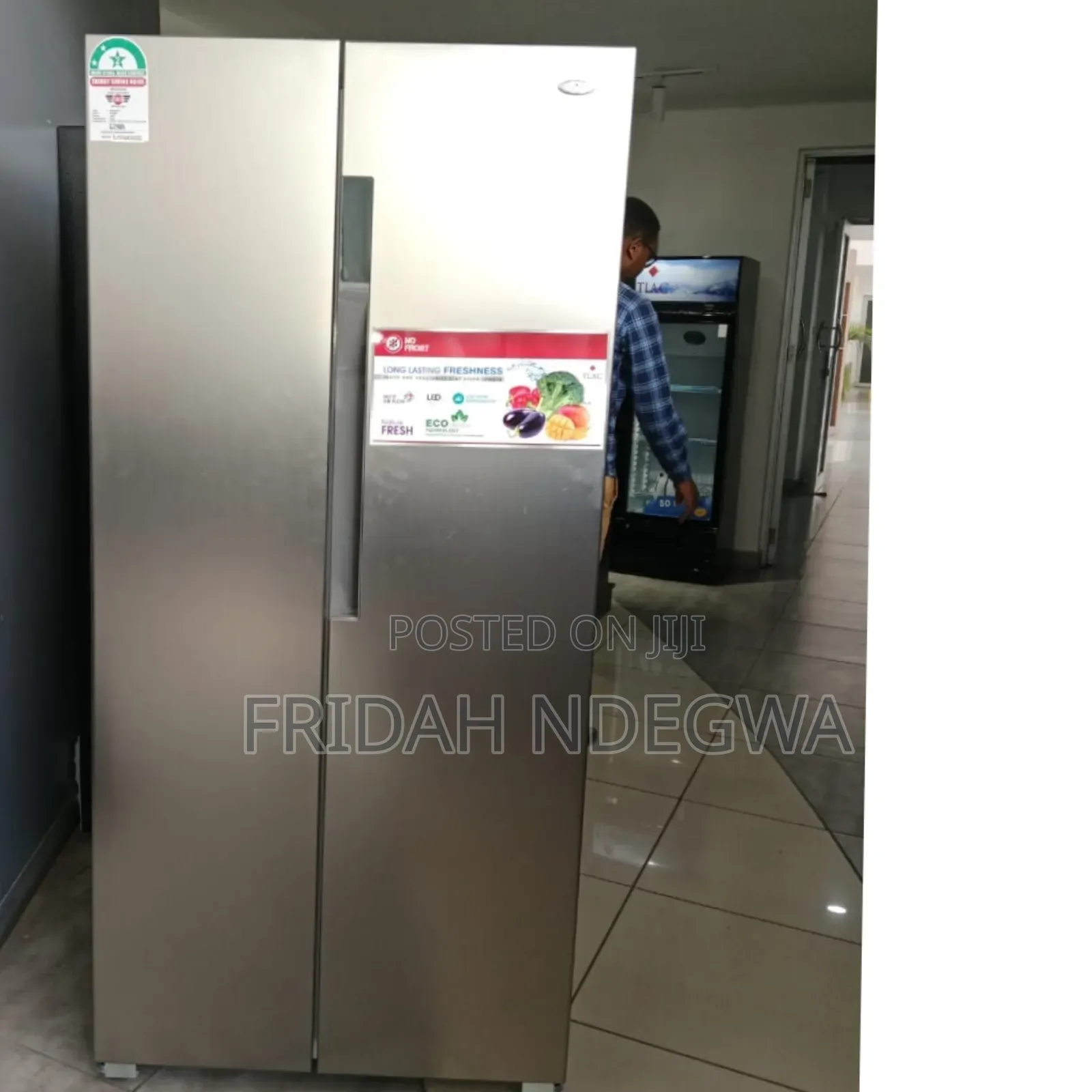 430 Litres Tlac Side by Side Nofrost Grey Refrigerator