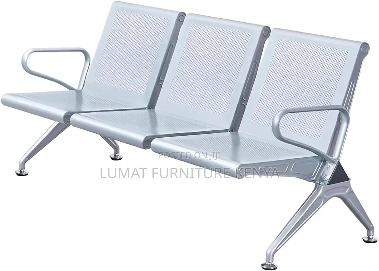 Unpadded 3 Link Office Waiting Bench