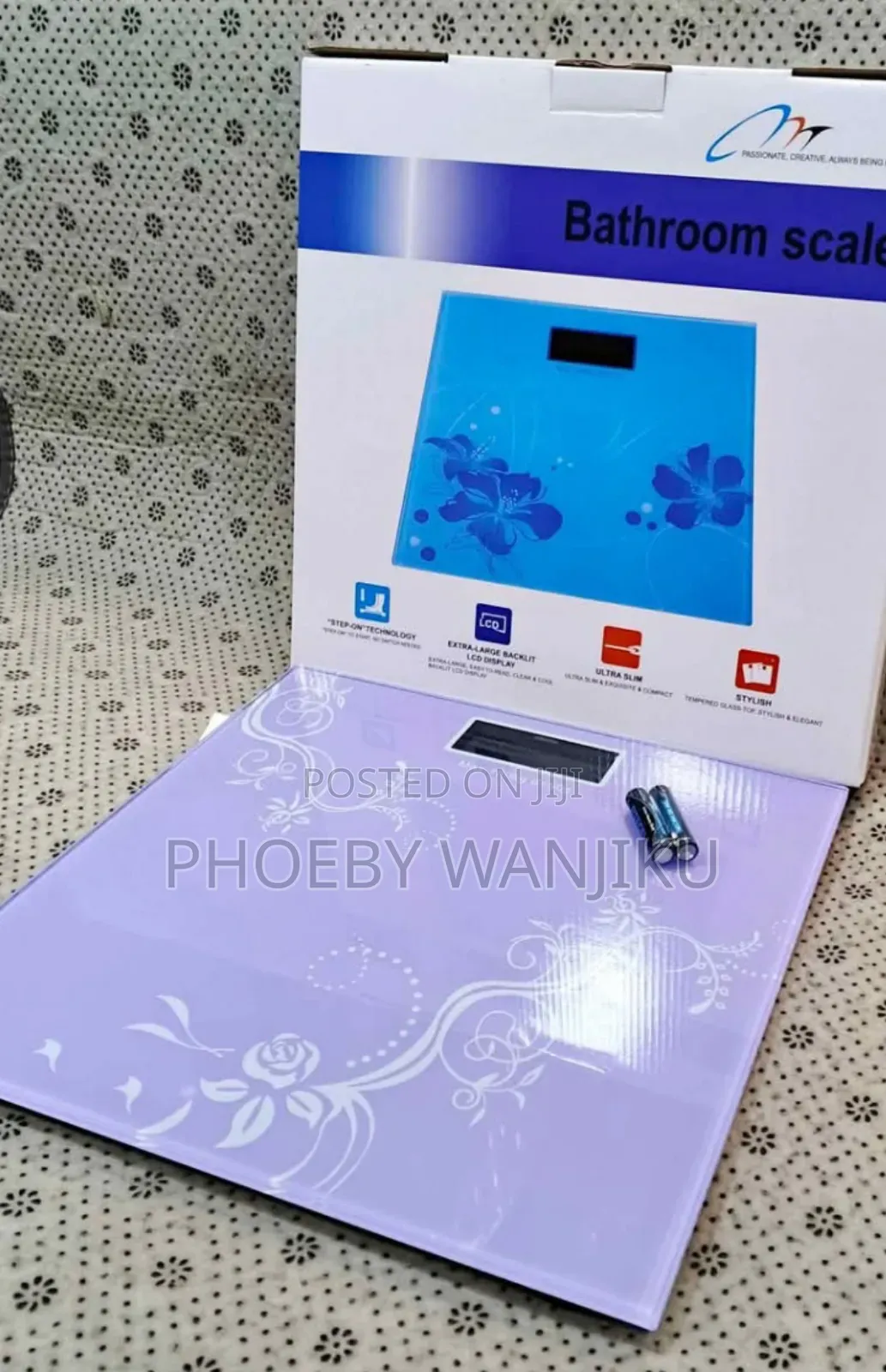 Executive Bathroom Scale With Two Batteries