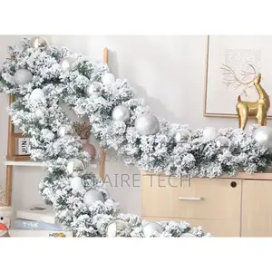 2.7m Christmas Pine Garland Snow