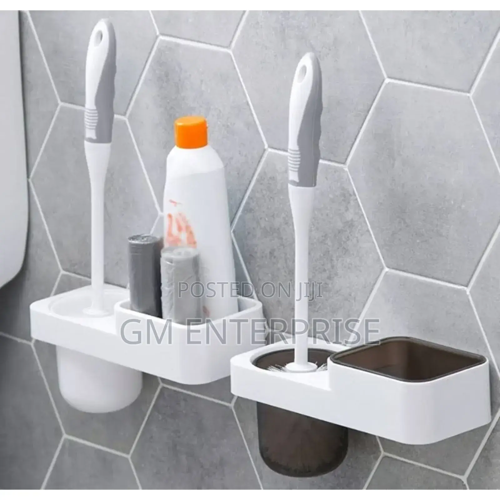 *Toilet Brush Rack Set (Brush + Rack + Sticker)