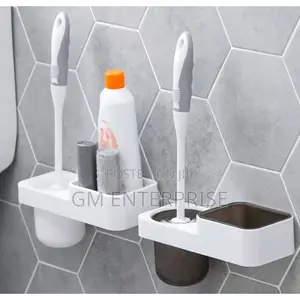 *Toilet Brush Rack Set (Brush + Rack + Sticker)
