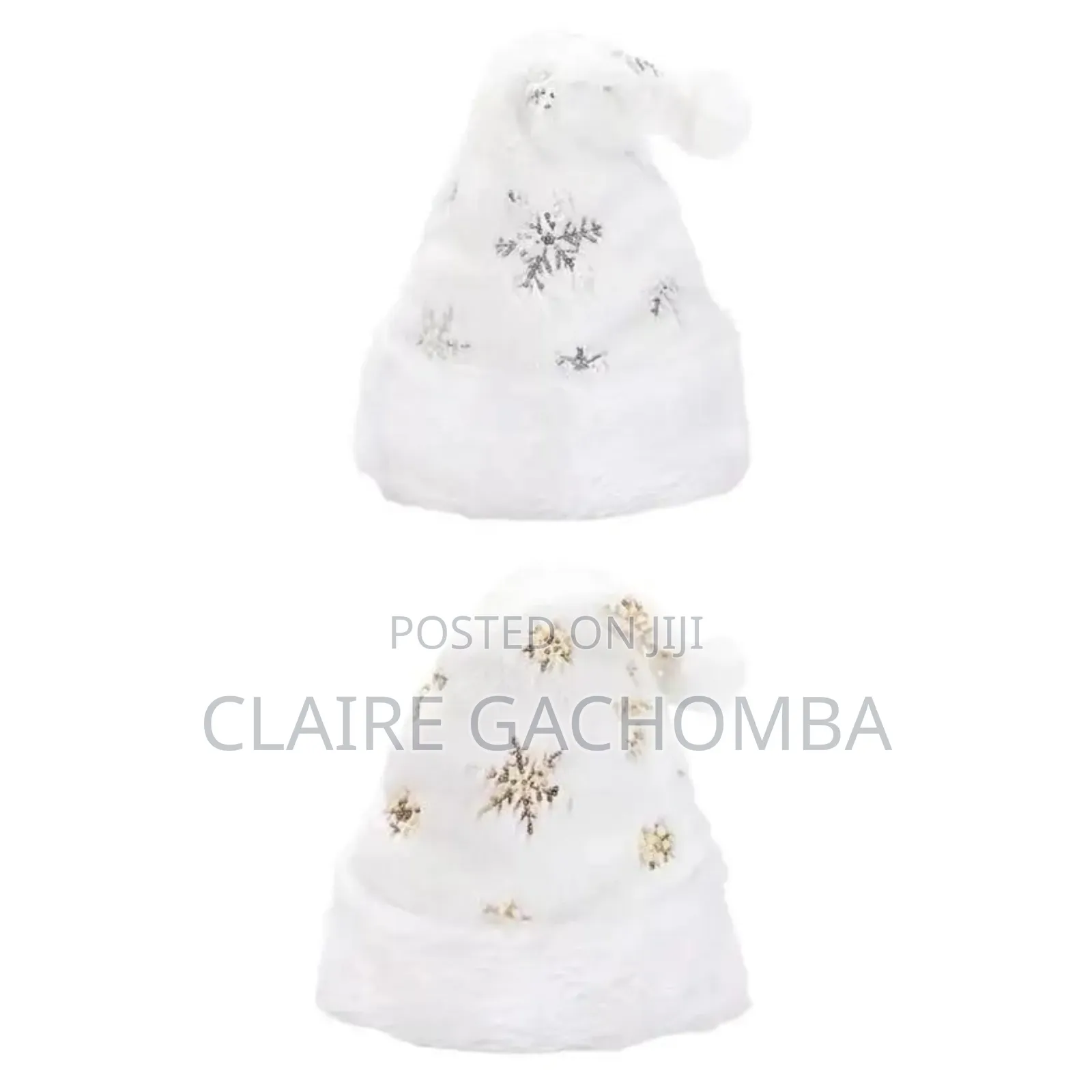 White Christmas Hat 1pc Designed With Soft, Comfortable Materials