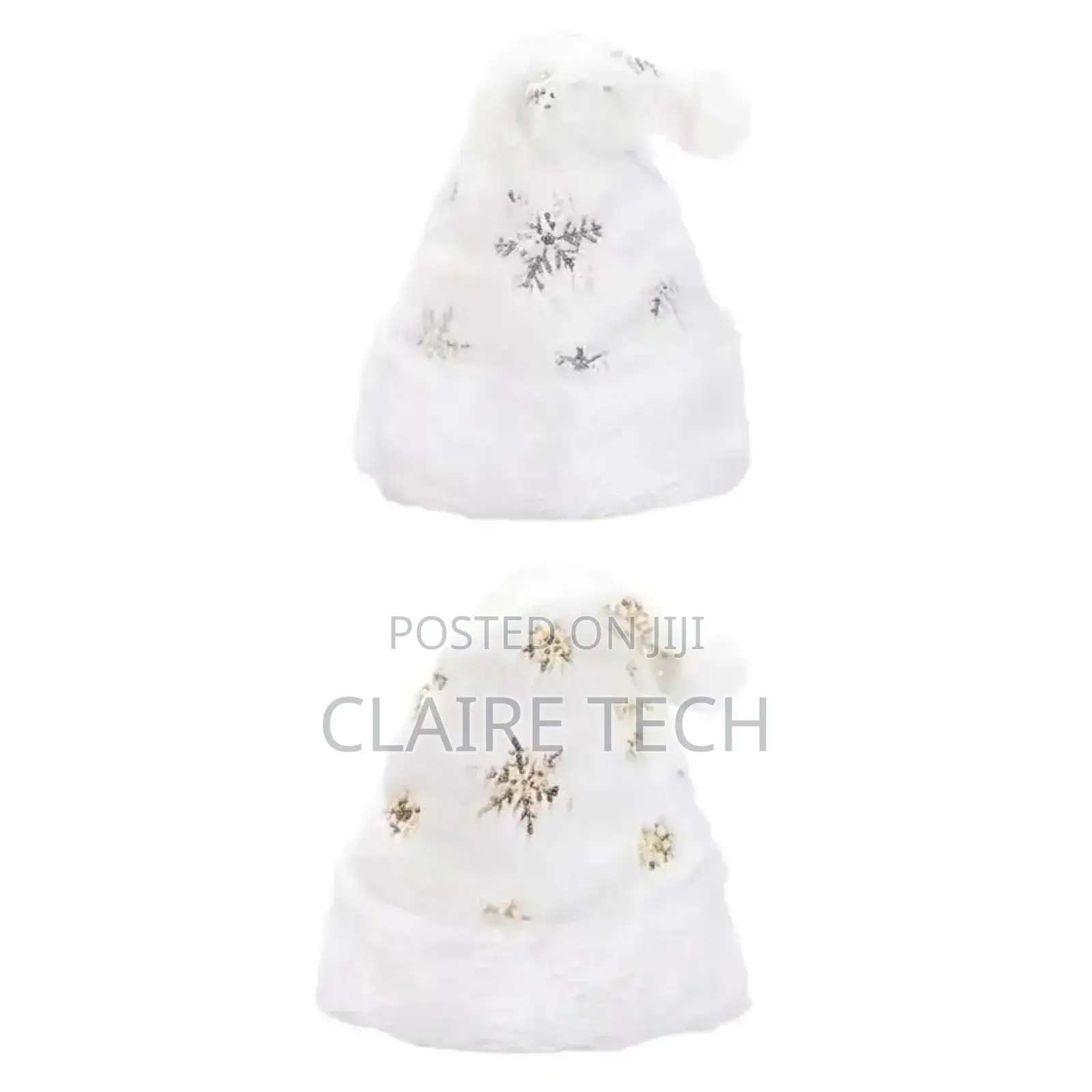 White Christmas Hat 1pc Designed With Soft, Comfortable Materials