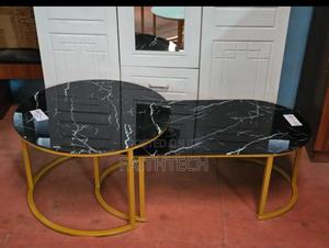 Black Marble Coffee Table(Glass Effect ) - thumbnail 2