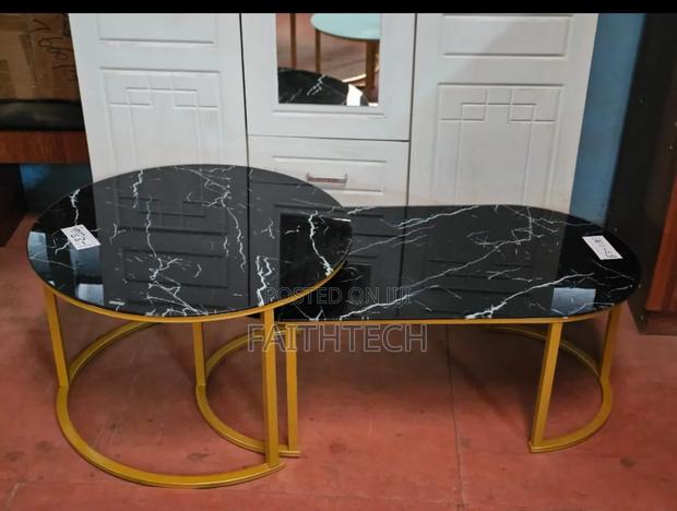 Black Marble Coffee Table(Glass Effect ) - main view