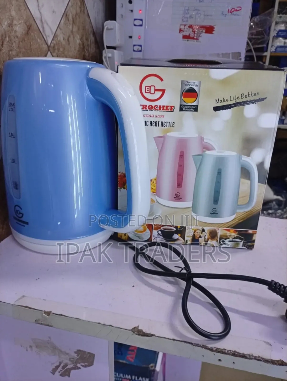 *Eurochef Electric Kettle* Capacity 2.3 Litres 1 Year Warranty